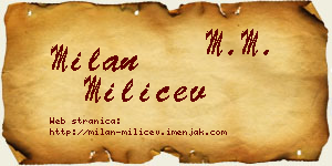 Milan Milićev vizit kartica